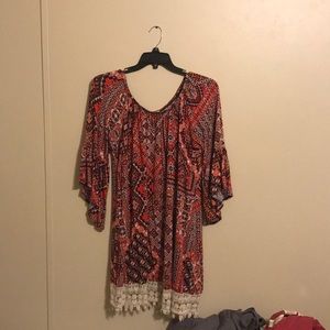 Flowy Bell-Sleeve Dress